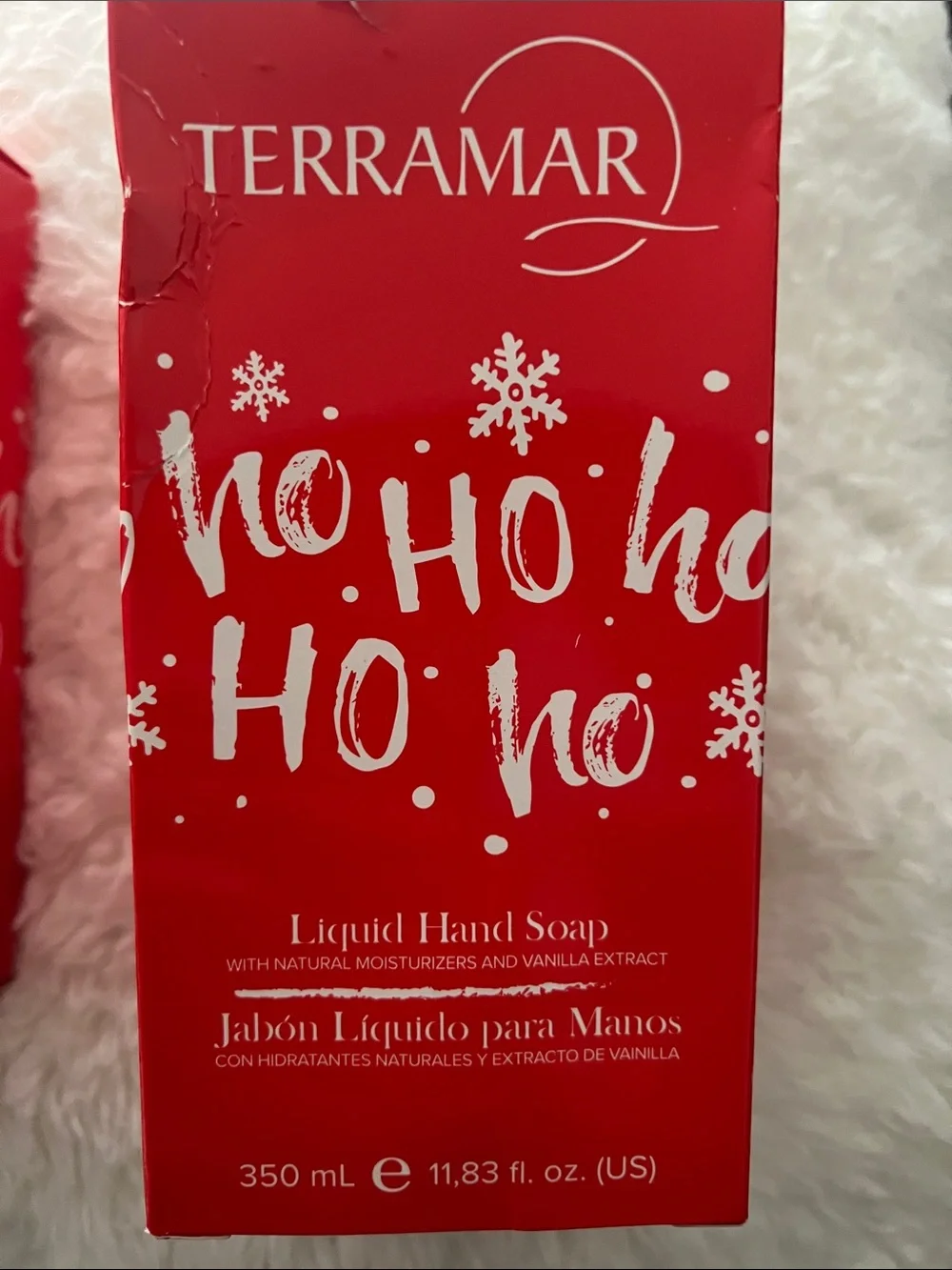 Terramar Hand Cream and Hand Soap Santa plastic pump bottle dispenser